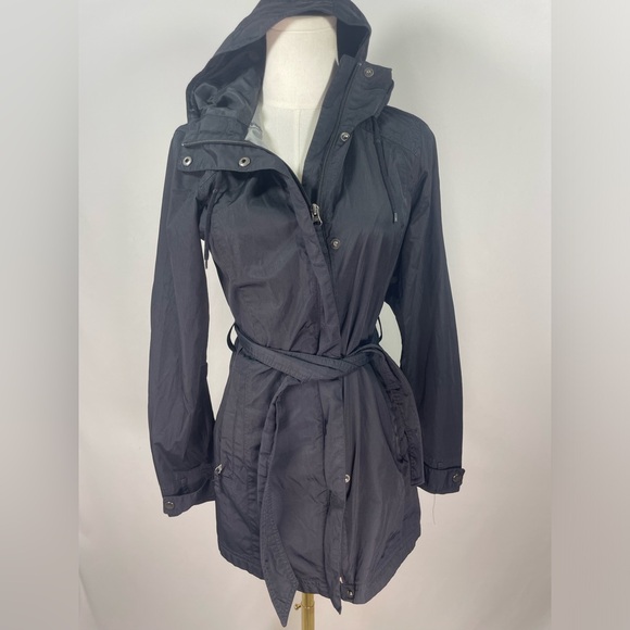 Columbia Jackets & Blazers - Columbia Pardon My Trench Rain Jacket Size XS Black Omni-Shield Hooded Belted